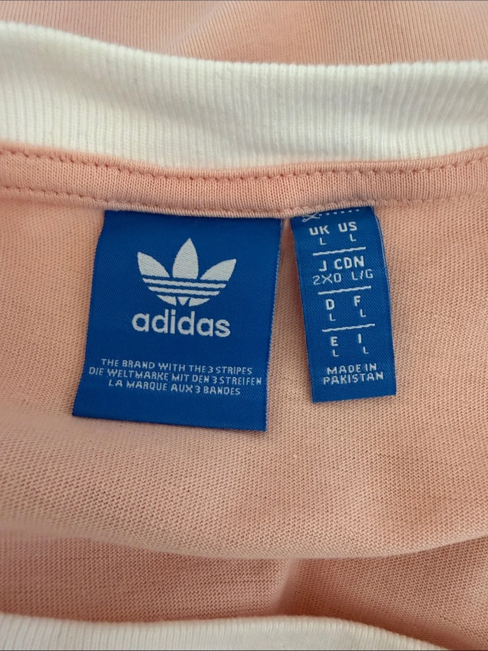 adidas Trefoil T-Shirt in Soft Pink with White Accents